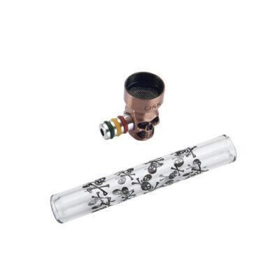CHAMP High Skull Glass and Metal Pipe