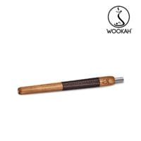 WOOKAH Wooden Mundstück Brown Leather  - Oak