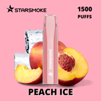 STARSMOKE Crystal Peach Ice 1500  Puffs 2% Nic.