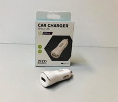 Car Charger Single USB White - 2.4A (Fast)