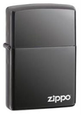 Zippo Feuerzeug Black Ice with Zippo Logo