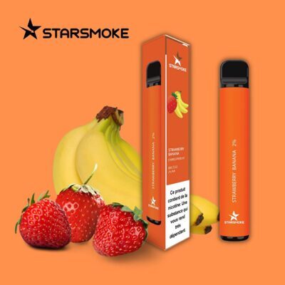 STARSMOKE Strawberry Banana 800 Puffs 2% Salt Nicotine