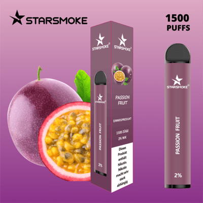 STARSMOKE Passion Fruit 1500 Puffs 2% Nic.