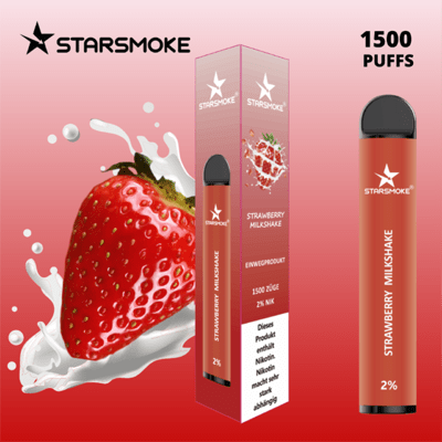STARSMOKE Strawberry Milkshake 1500 Puffs 2% Nic.