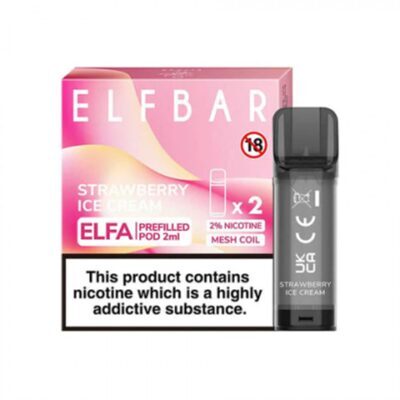 ELFBAR ELFA 2ml Pods - Strawberry Ice Cream