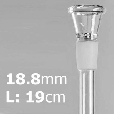 Glass Chillum Socket:18.8mm /  L:19cm