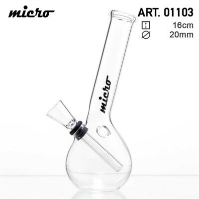 Hangover Micro Glass Bong H:14cm - Ø:20mm