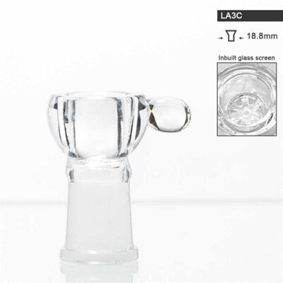 Glass Bowl with a female socket and a glass bead SG:18.8mm Inbuilt Glass Screen