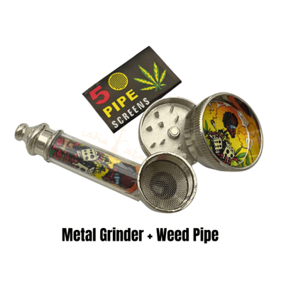 Metal Grinder + Weed Pipe