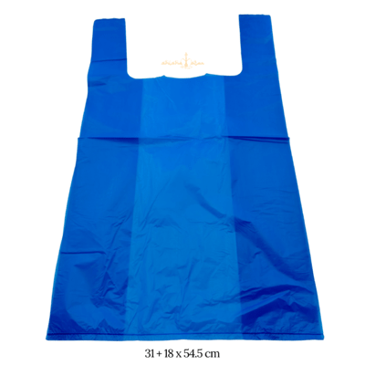 Tragetasche Shirt Blau  31.5 x 18 x 54.5 cm 1000 Stück