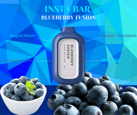 Insta Bar5000 Puffs 2% Nic.- Blueberry Fusion