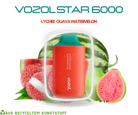 VOZOL STAR 6000 Puffs - Lychee Guava Watermelon
