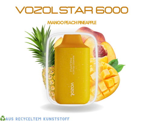 VOZOL STAR 6000 Puffs - Mango Peach Pineapple