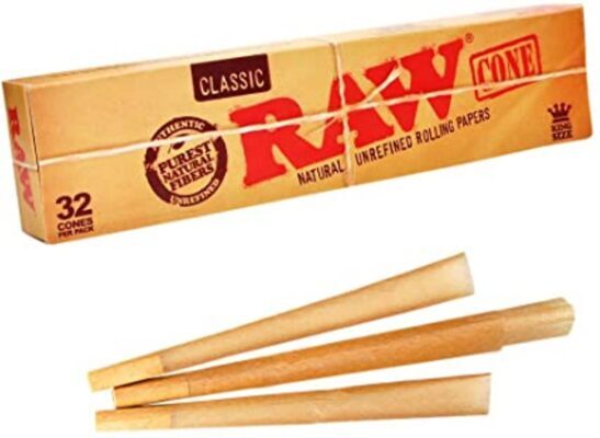 RAW Prerolled Cones King Size (32/Box)